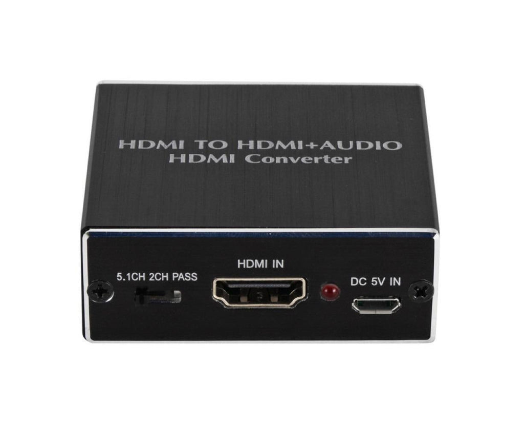 4K HDMI-compatible to HDMI-compatible Optical SPDIF 3.5mm Audio Extractor Converter Splitter Adapter Black