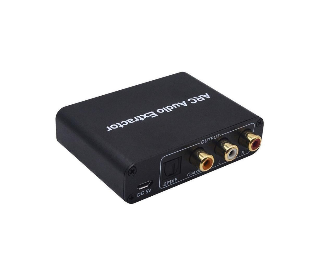 ARC to Audio Adapter Extractor HDMI-compatible Optical Fiber Coaxial 3.5mm Output Converter Black