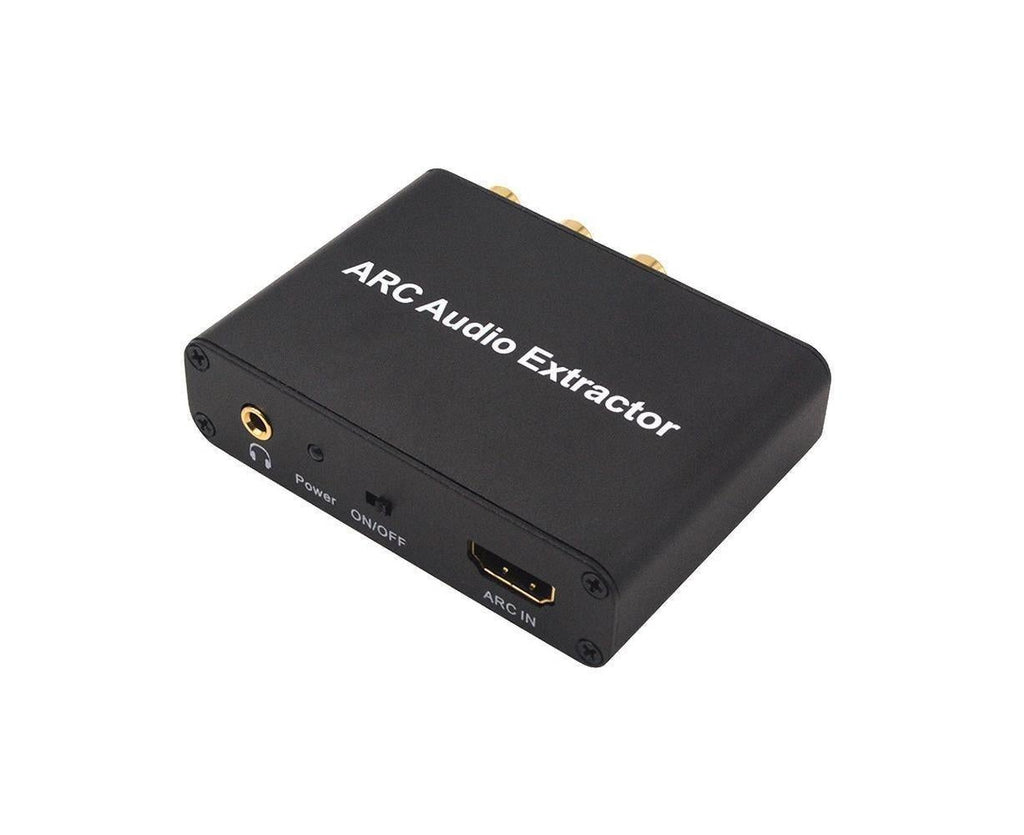 ARC to Audio Adapter Extractor HDMI-compatible Optical Fiber Coaxial 3.5mm Output Converter Black