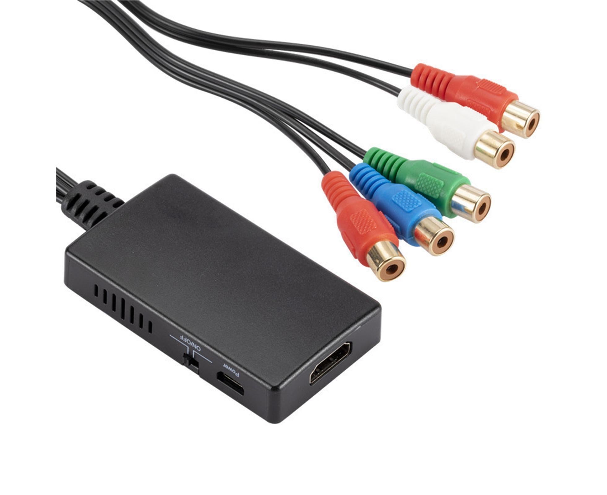 HDMI-compatible Converter No Distortion Portable Black Quick Transmission HDMI-compatible to YPBPR Converter for Projector Black