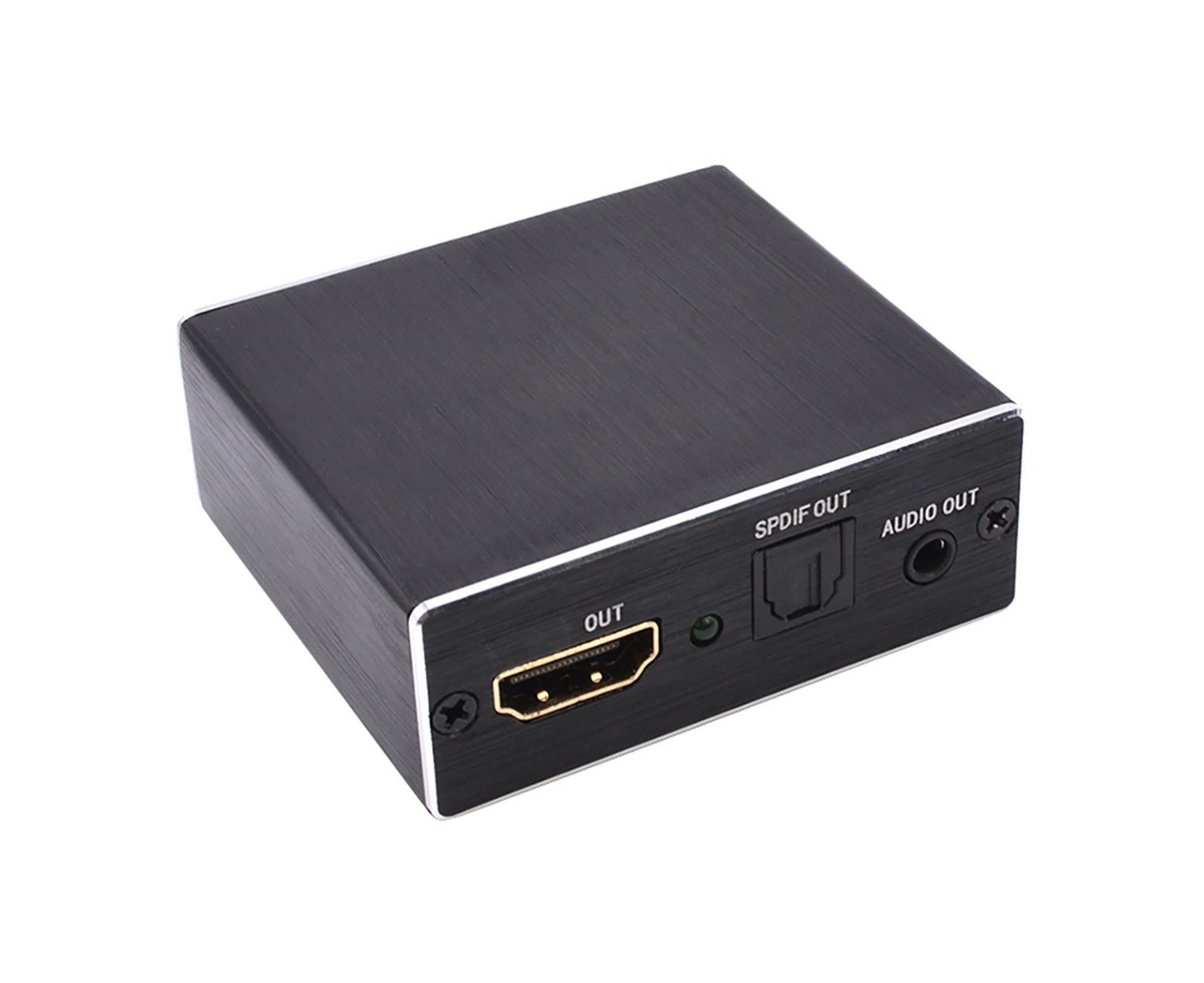 HDMI-compatible to SPDIF+R/L High Clarity Audio Converter Adapter 5.1 Optical Fiber Splitter 4K 2K Black