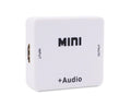 Multifunctional 1080P HDMI-compatible to HDMI-compatible 3.5mm R/L Audio Converter Extractor Splitter White