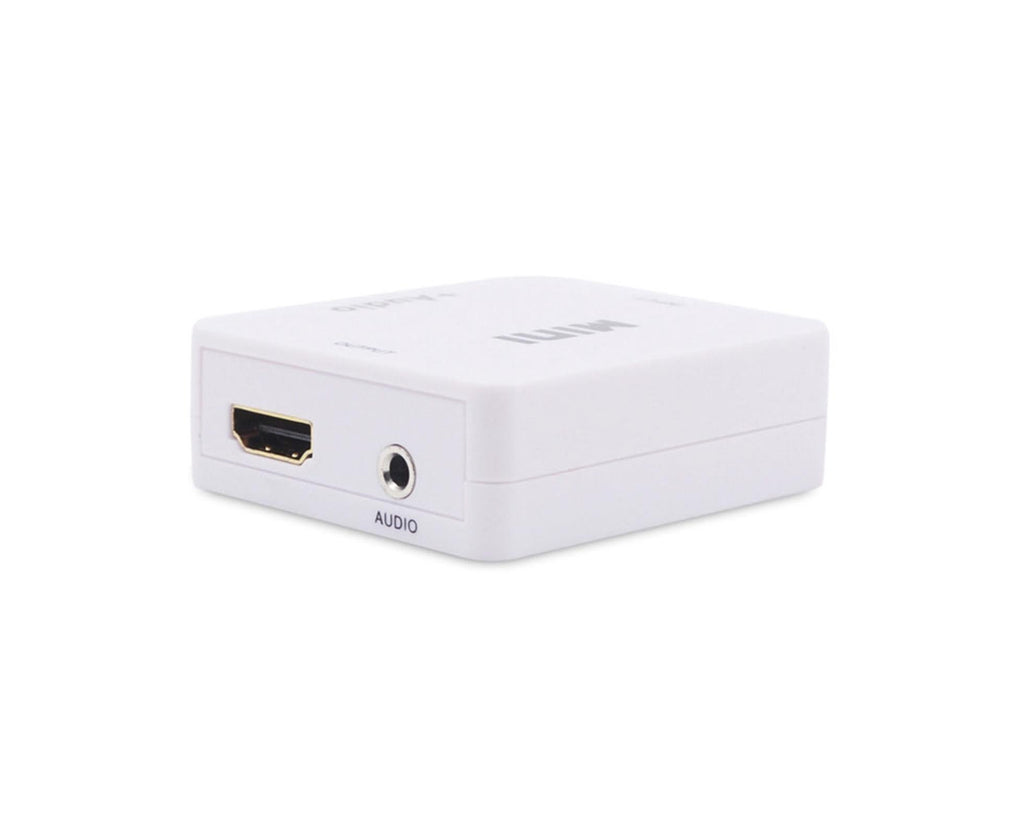 Multifunctional 1080P HDMI-compatible to HDMI-compatible 3.5mm R/L Audio Converter Extractor Splitter White