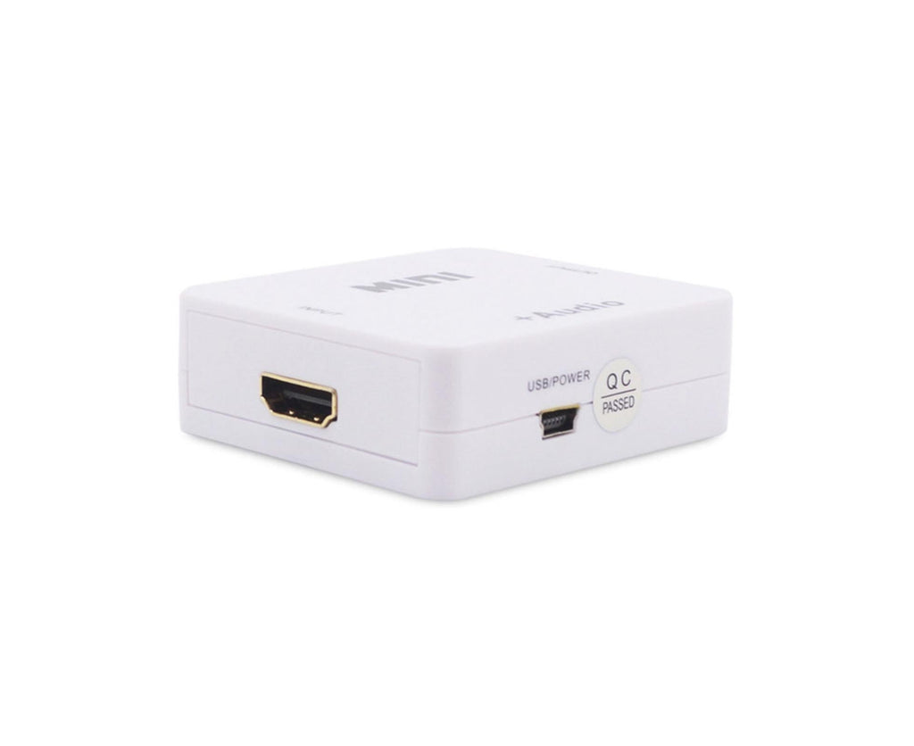 Multifunctional 1080P HDMI-compatible to HDMI-compatible 3.5mm R/L Audio Converter Extractor Splitter White