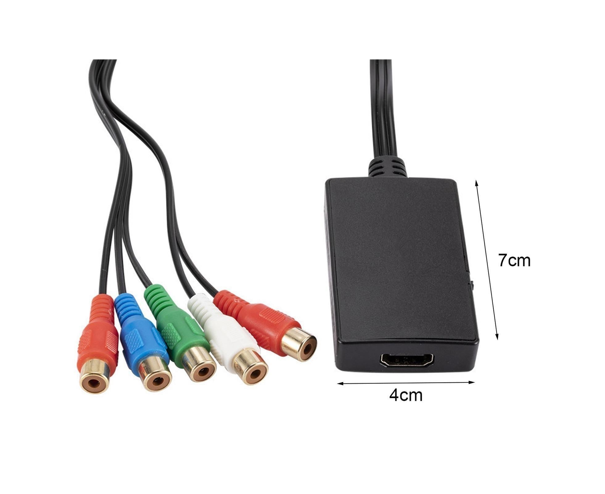 HDMI-compatible Converter No Distortion Portable Black Quick Transmission HDMI-compatible to YPBPR Converter for Projector - Black