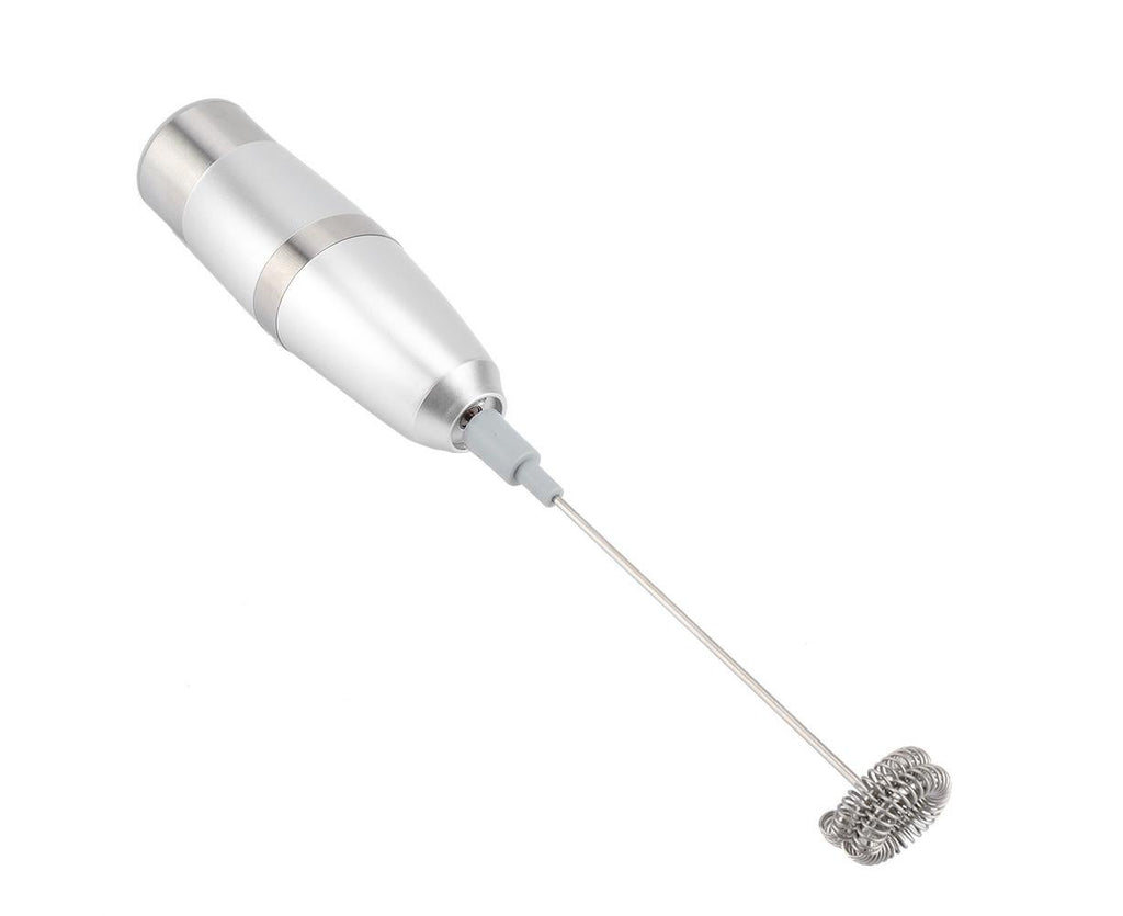 Stainless Steel Handheld Electric Milk Frother, Portable Frother for Cappuccino & Frappe
