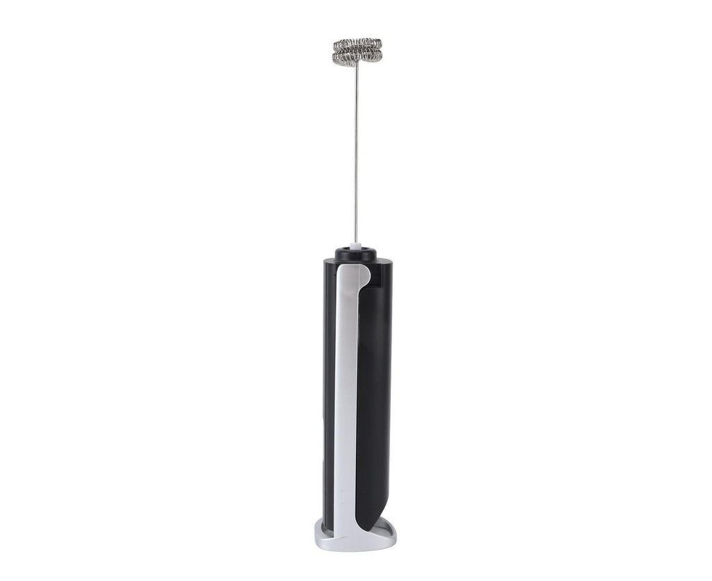 Handheld Milk Frother, Black, Dual Hoop Head, 3 Adjustable Gears, Electric Foam Maker for Coffee