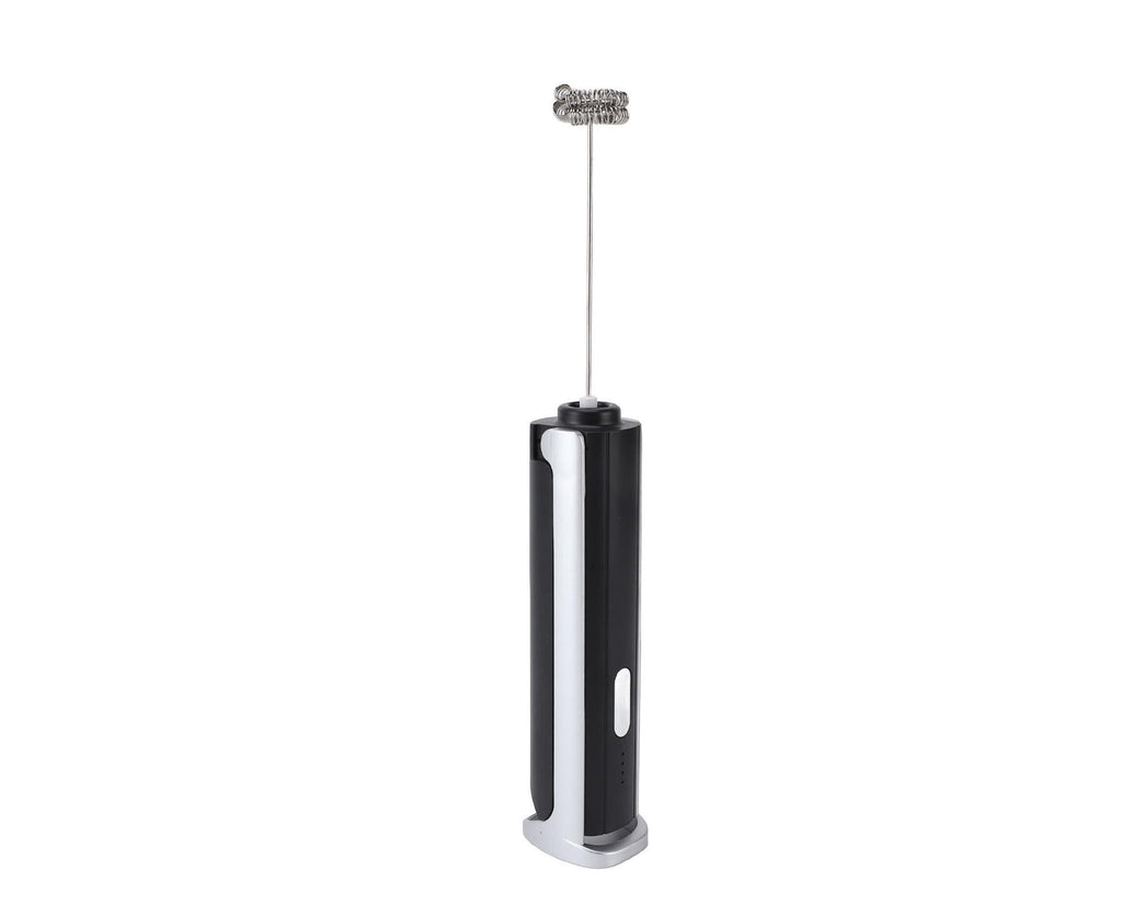 Handheld Milk Frother, Black, Dual Hoop Head, 3 Adjustable Gears, Electric Foam Maker for Coffee