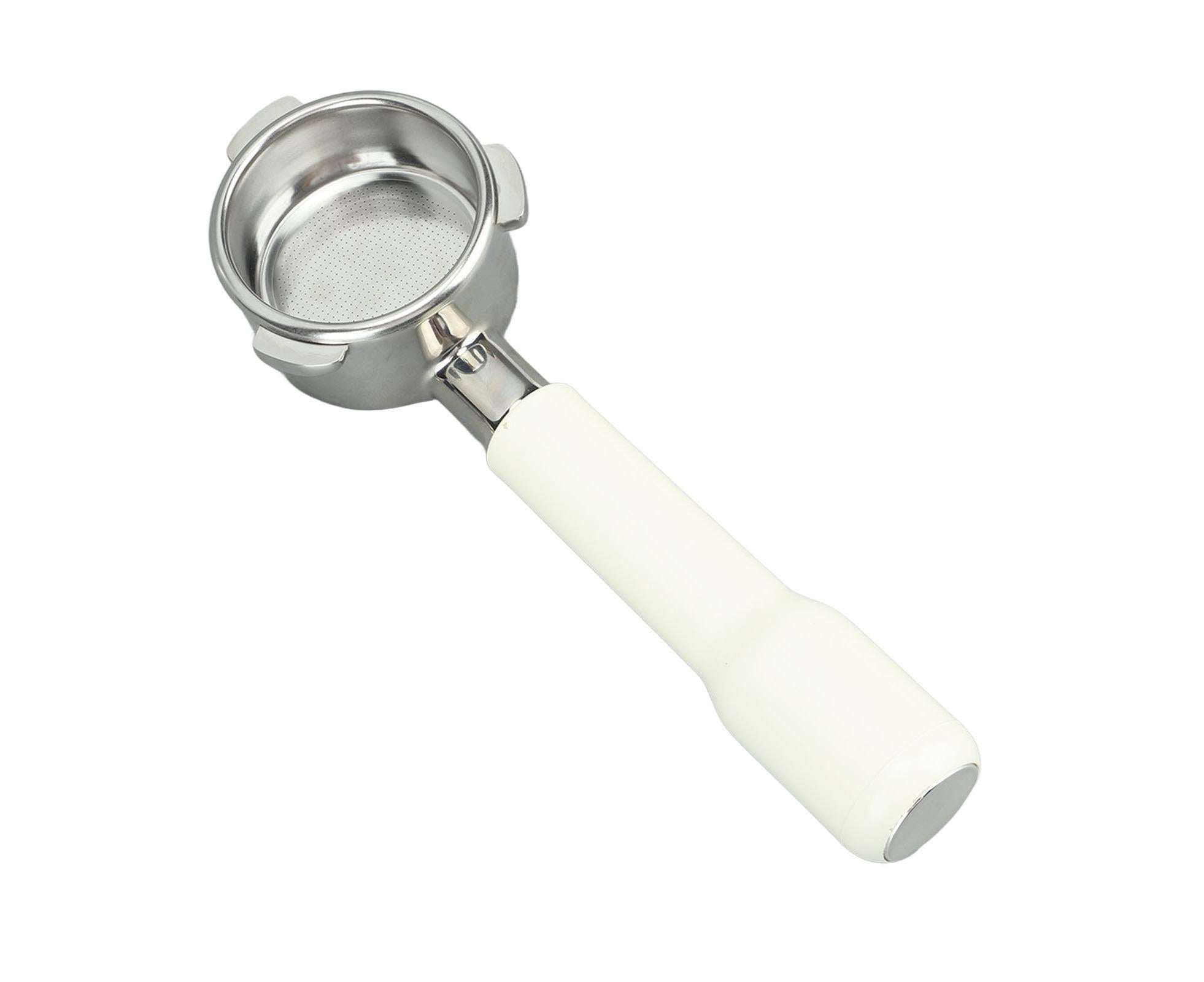 Bottomless 54mm Coffee Portafilter, Stainless Steel 3 Ears for Breville 8 Type C2, White Plastic