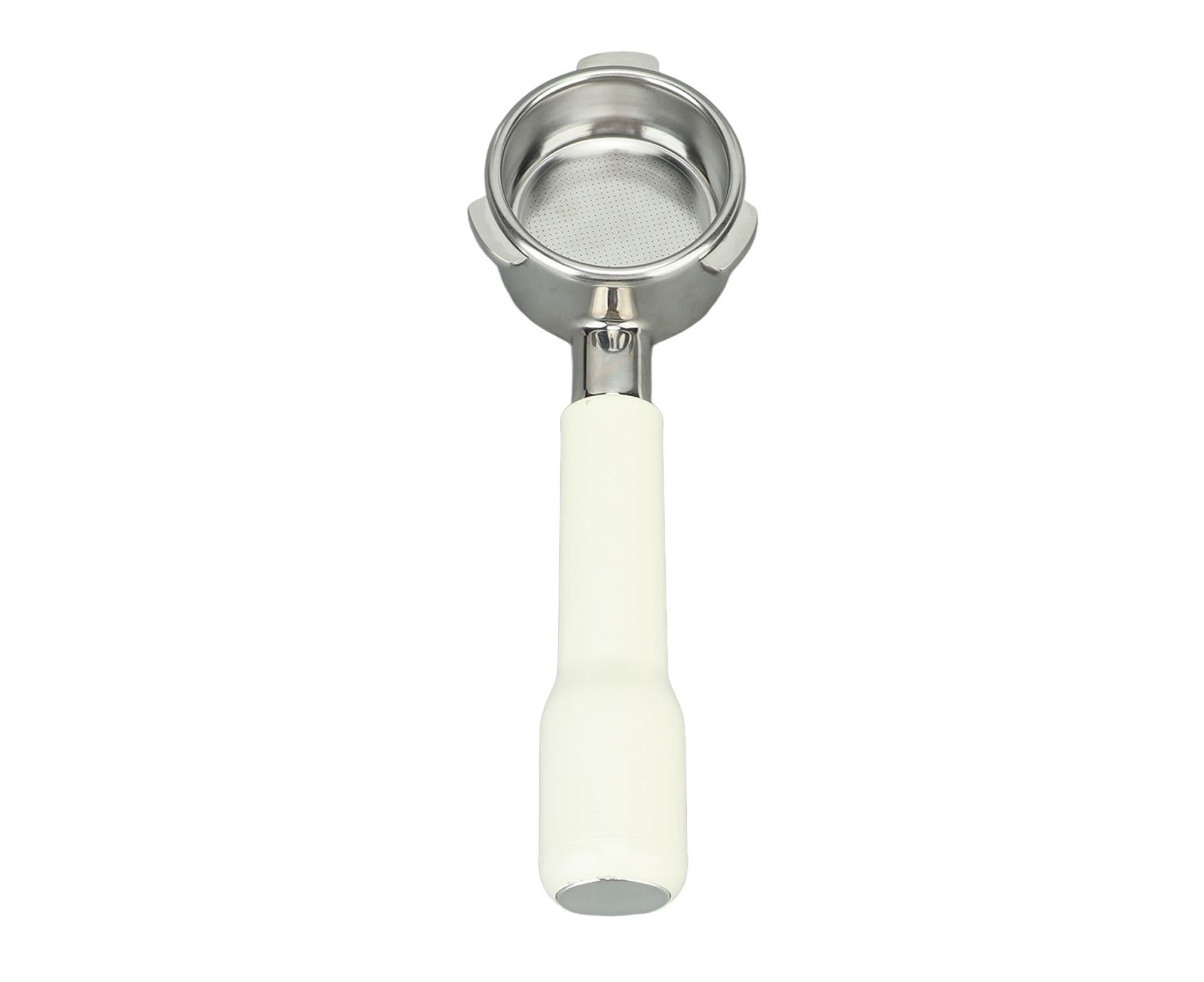Bottomless 54mm Coffee Portafilter, Stainless Steel 3 Ears for Breville 8 Type C2, White Plastic