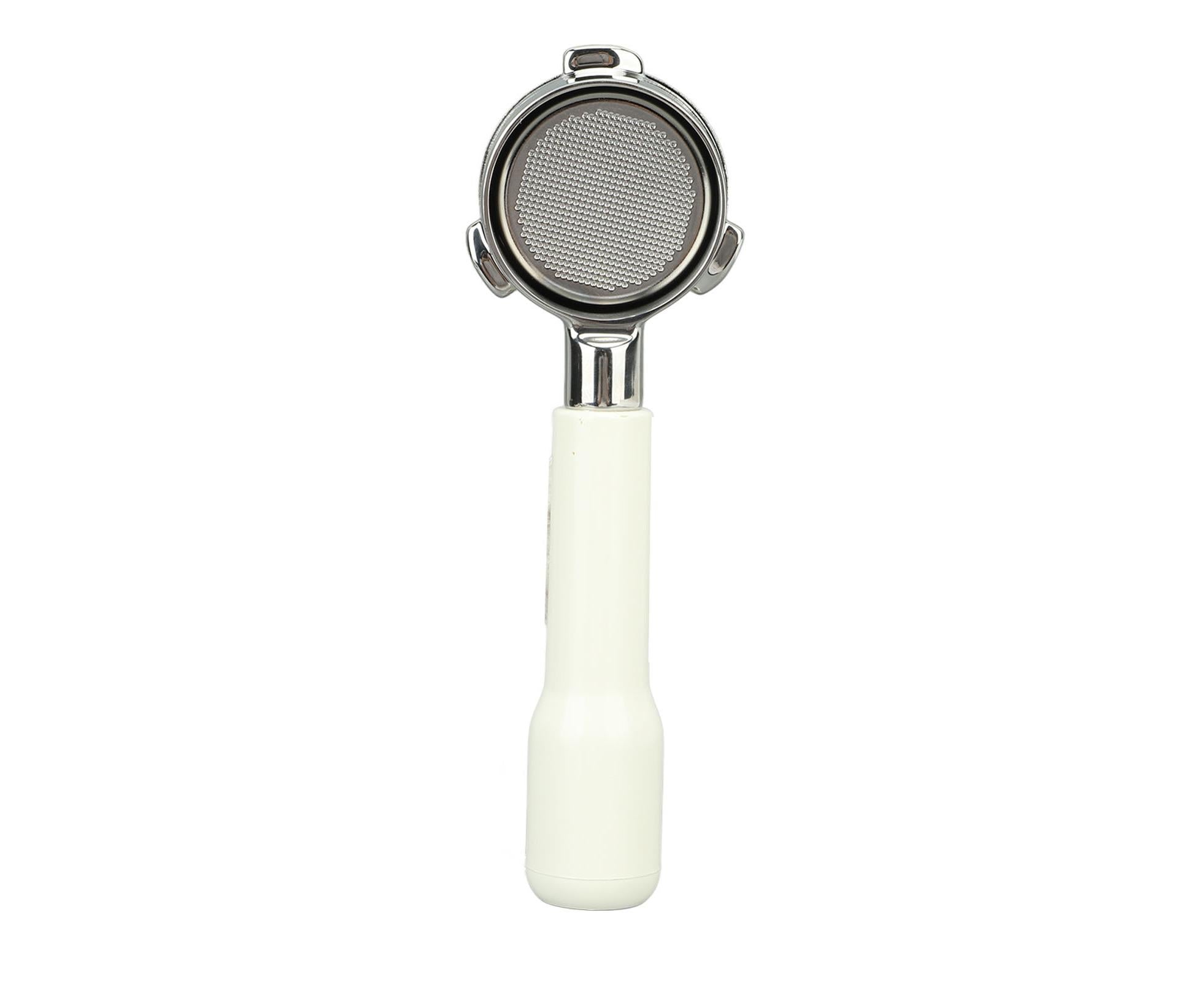 Bottomless 54mm Coffee Portafilter, Stainless Steel 3 Ears for Breville 8 Type C2, White Plastic
