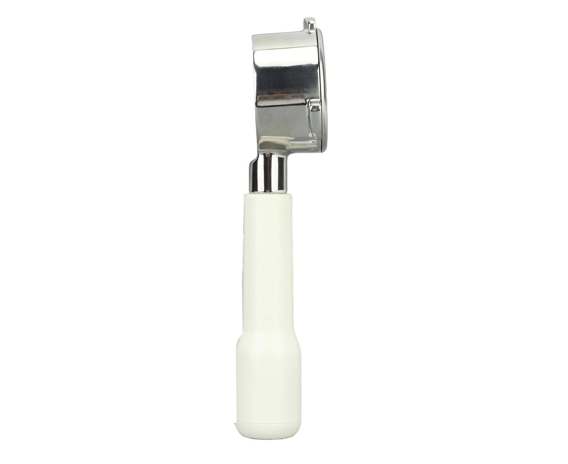 Bottomless 54mm Coffee Portafilter, Stainless Steel 3 Ears for Breville 8 Type C2, White Plastic