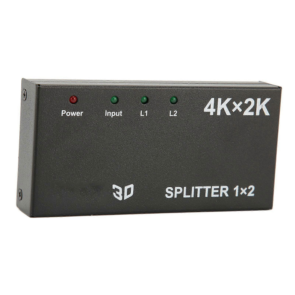 1 In 2 Out 4K HDMI Splitter with AC Adapter