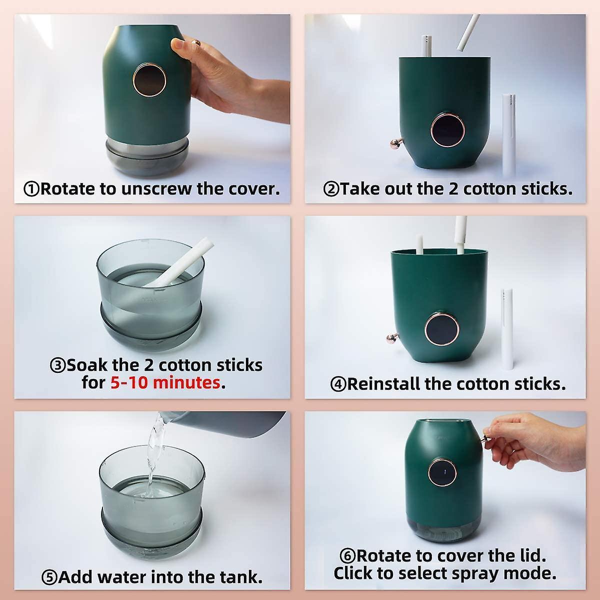 500ml Cool Mist Humidifier for Bedroom Plants, Desktop Mini Air Humidifier