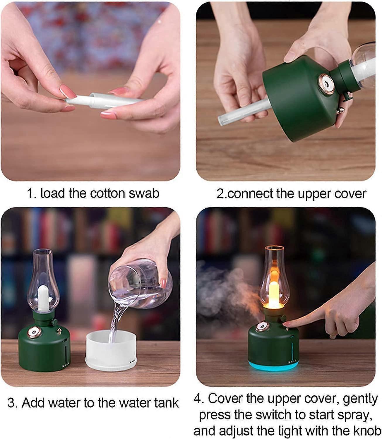 260ml Mini Cool Mist Humidifier for Plants & Babies Room