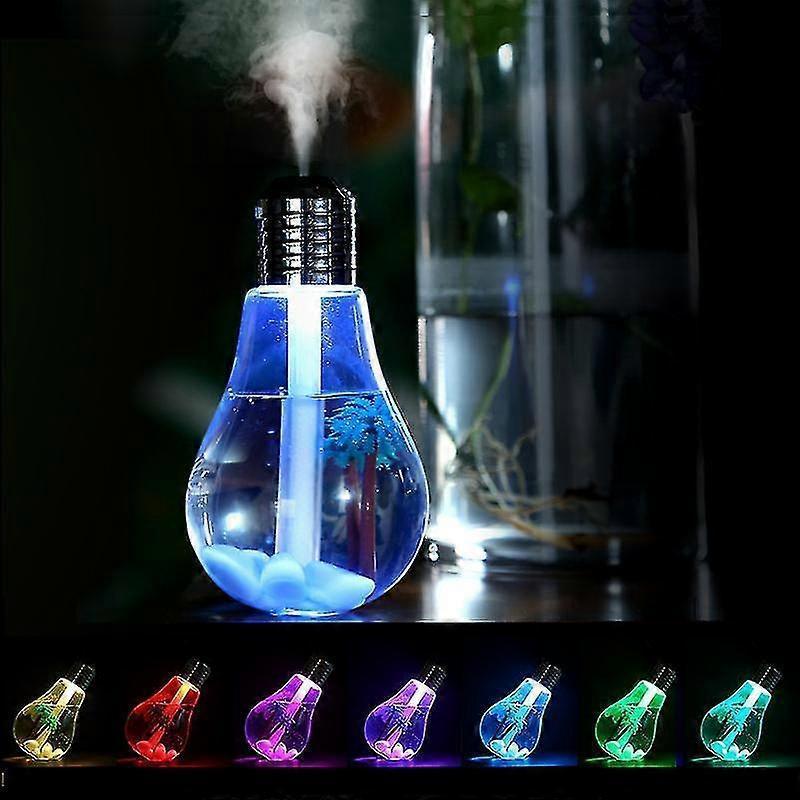 Saturn USB Humidifier, Mini Air Purifier & Humidifier with Wooden Base