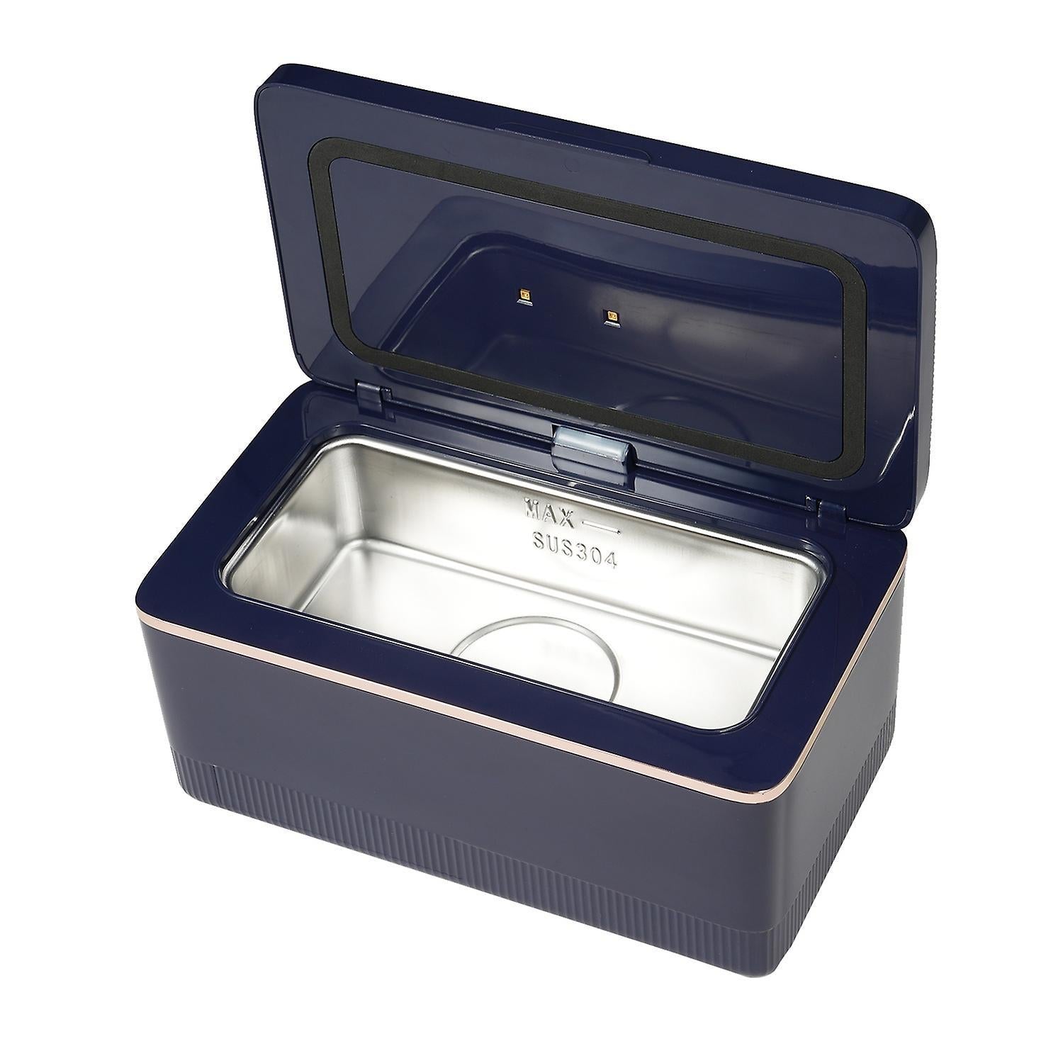 600ml Ultrasonic Jewelry Cleaner with UV Function, 43kHz Portable Machine