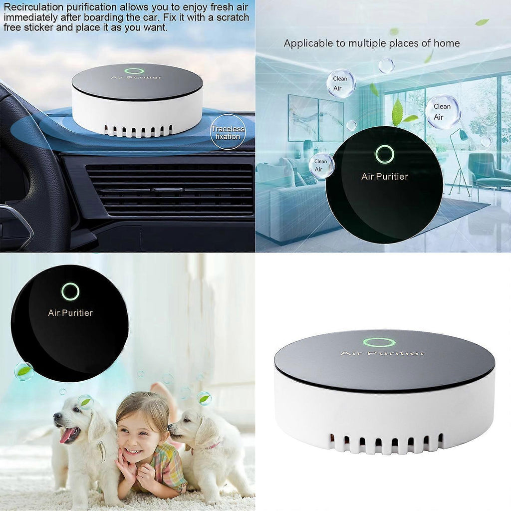 USB Rechargeable Mini Air Purifier Desk Car Portable Compact Air Cleaner