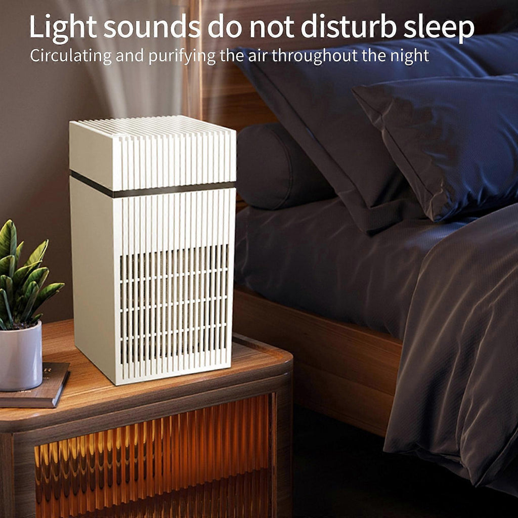 Rechargeable Air Purifier Kitchen Car Compact Portable Air Cleaner White