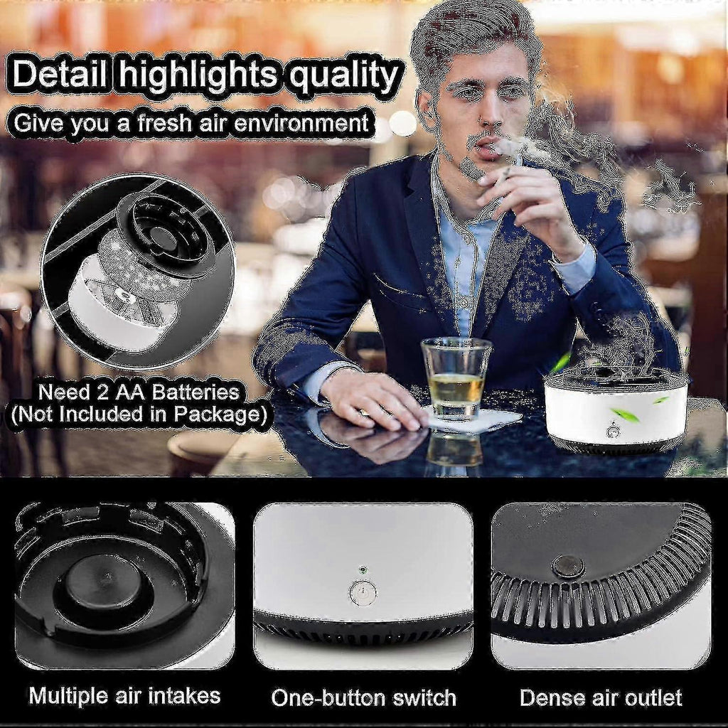 Smokeless Ashtray Air Purifier with Negative Ion for Car & Home Use