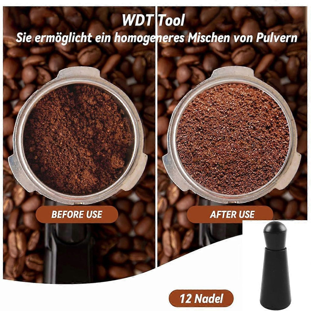 Coffee Tamper Set 51mm with 304 Stainless Steel Base Espresso Tamper Kit