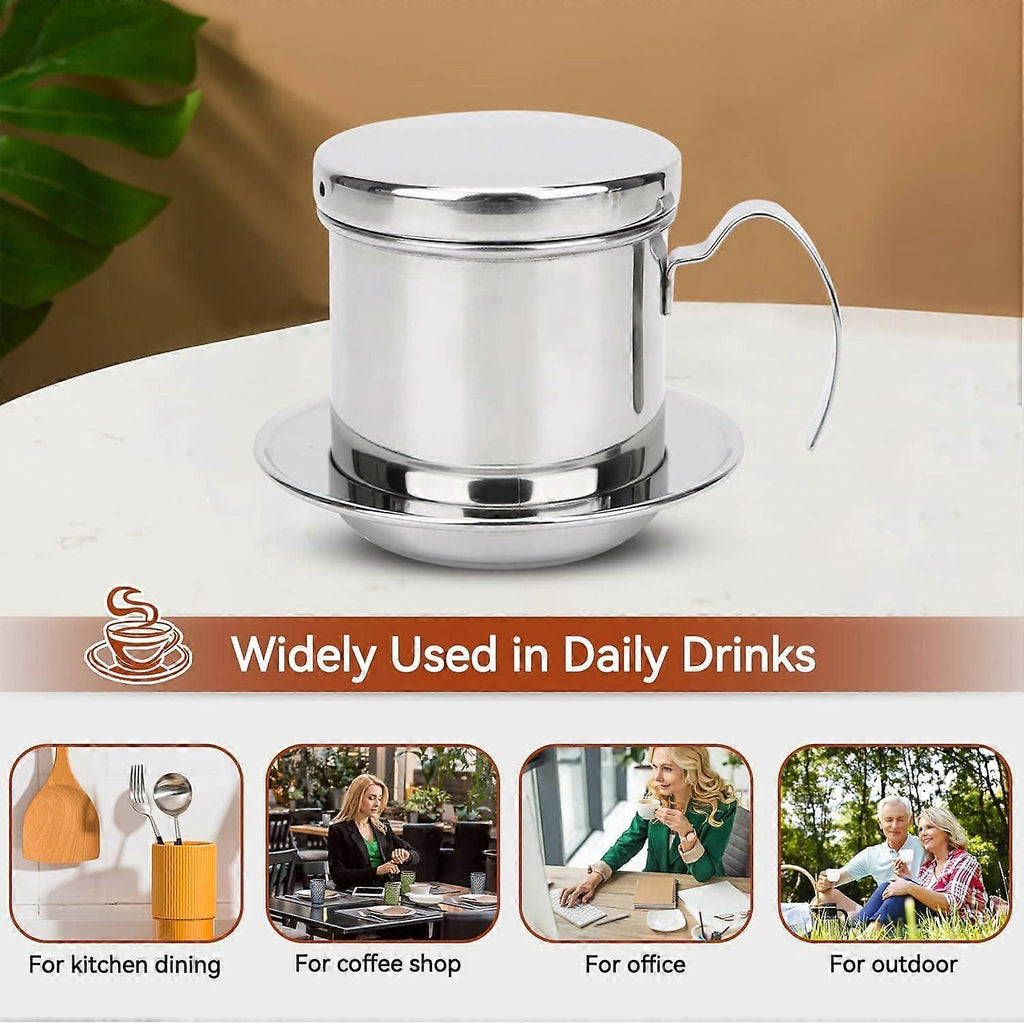 Vietnamese Coffee Filter Stainless Steel Single Drip Coffee Maker Brewer
