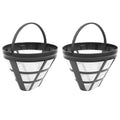 2 Pack Reusable Coffee Maker Basket Filters No.4 Fit 8-12 Cup Drip Machines