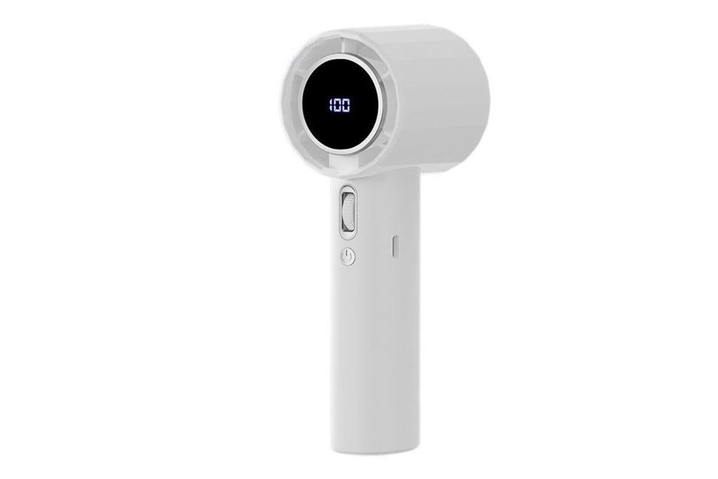 Portable Handheld Turbo Fan Windy Speed Adjustable Mini Personal Battery Operated Fan -Grey