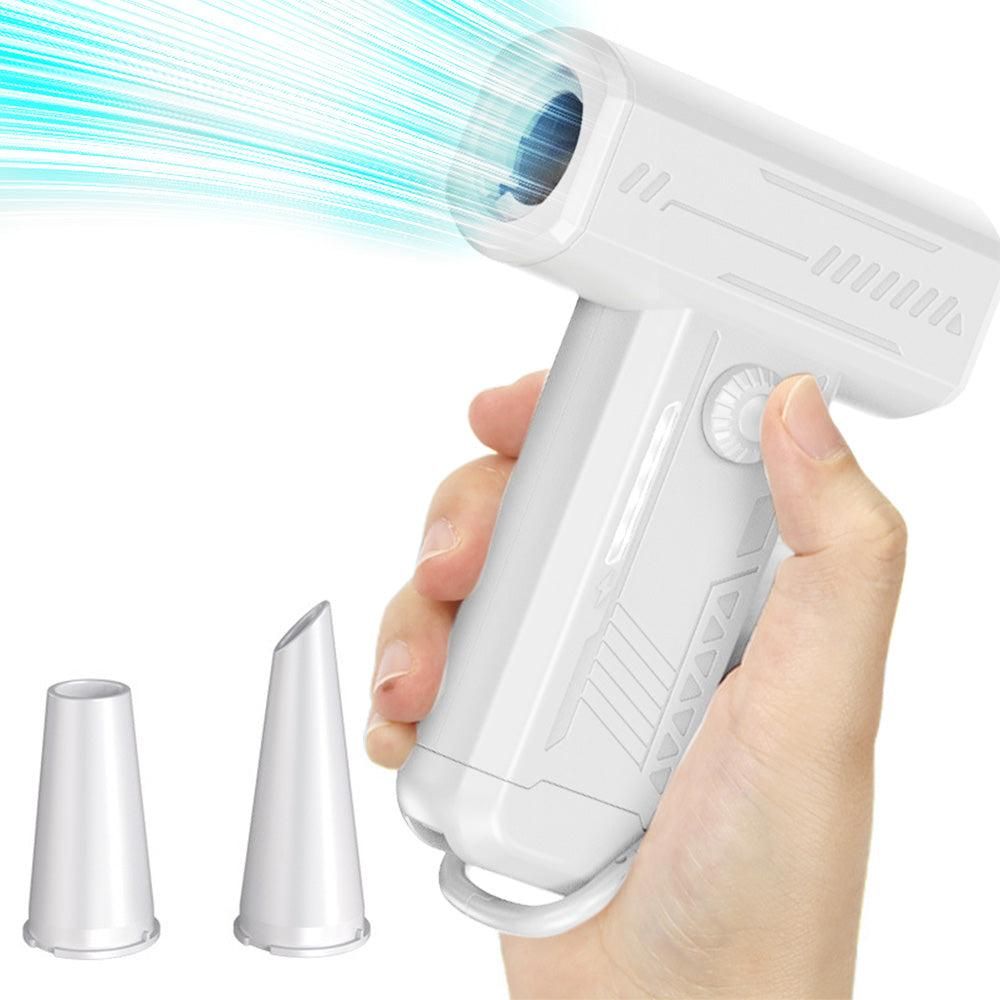 Electric Air Duster 2-in-1 130000RPM Mini Blower LED Camping Car White
