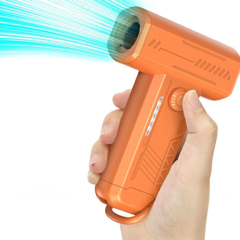 Electric Air Duster 2-in-1 130000RPM Mini Blower LED Camping Car Orange