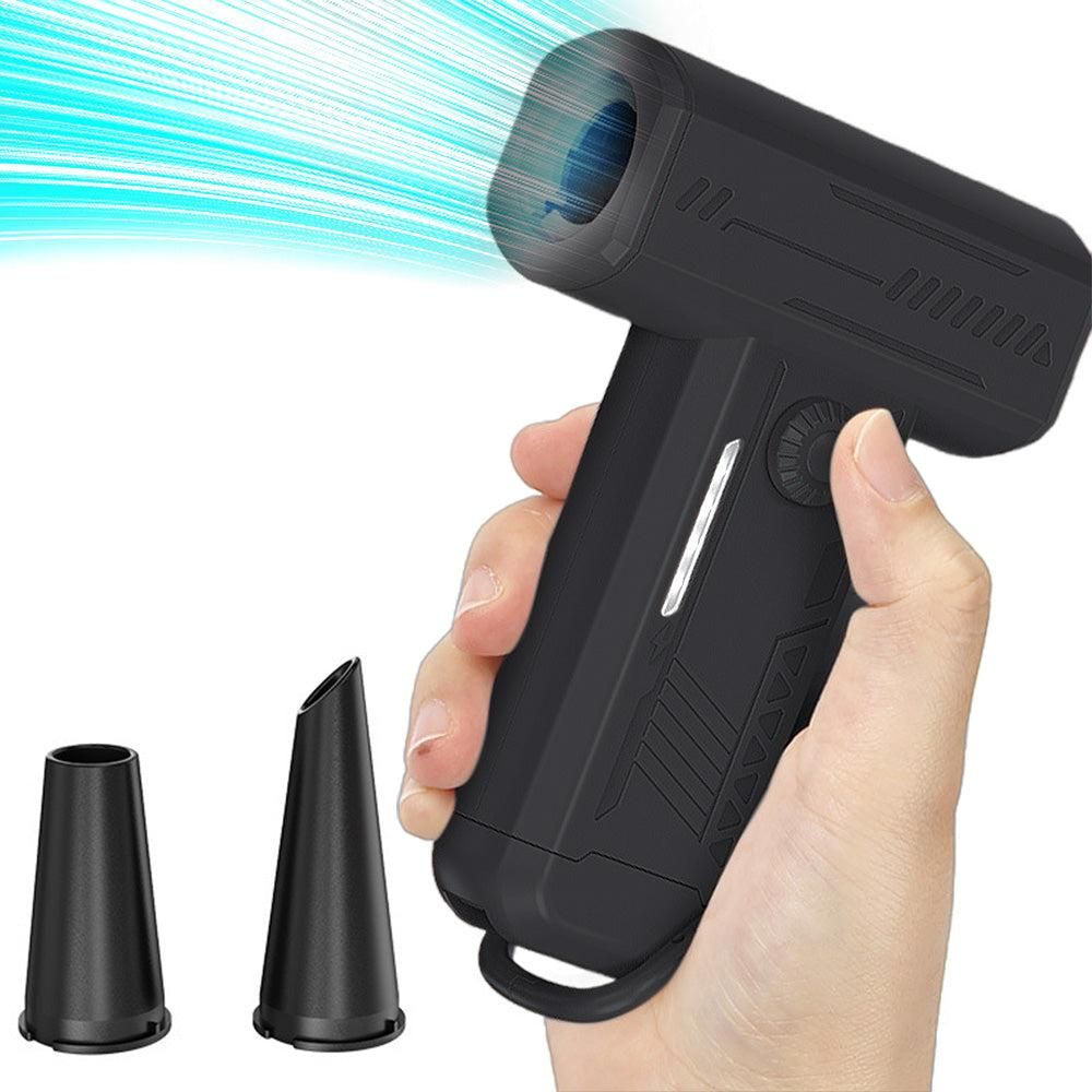 Electric Air Duster 2-in-1 130000RPM Mini Blower LED Camping Car Orange