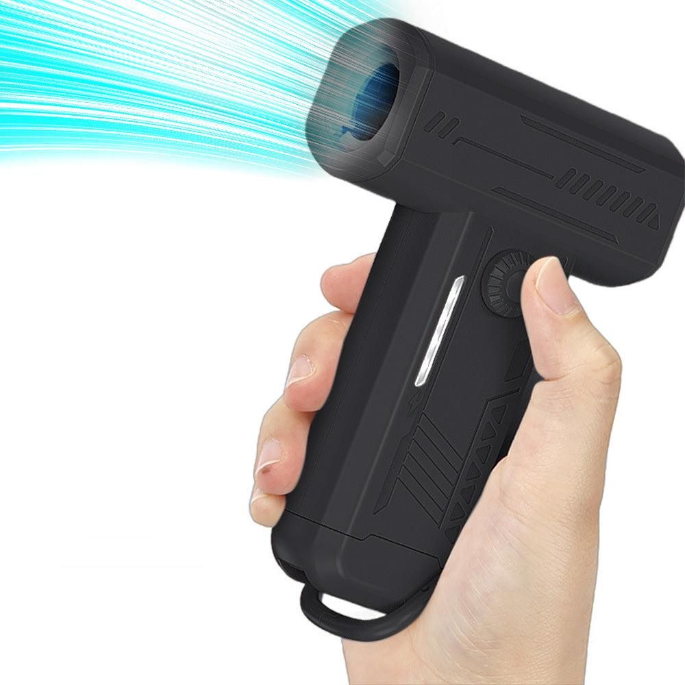 Electric Air Duster 2-in-1 130000RPM Mini Blower LED Camping Car Black