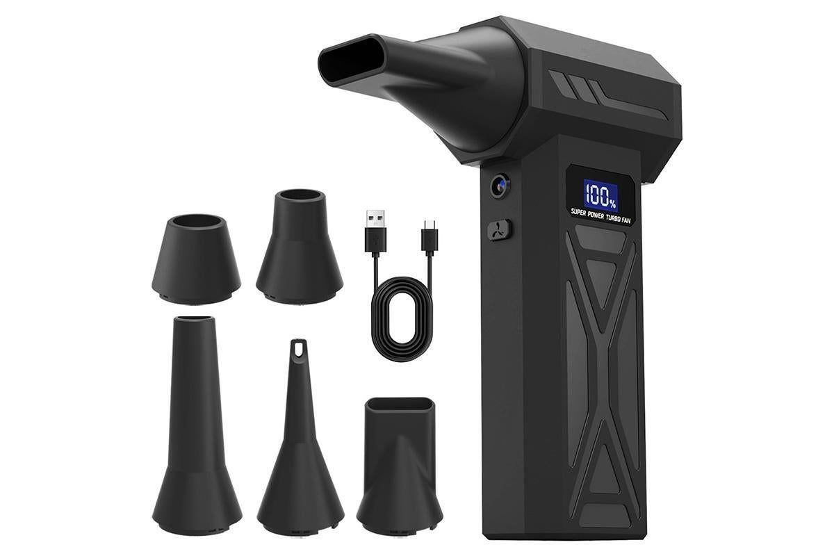 Electric Compressed Air Duster 110000RPM Rechargeable 4 Speed Blower