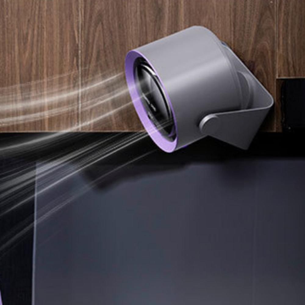 Digital Display Desk Fan Air Circulator Quiet Fan 100 Speeds Adjustable Table Fan for Camping Office Dorm Grey