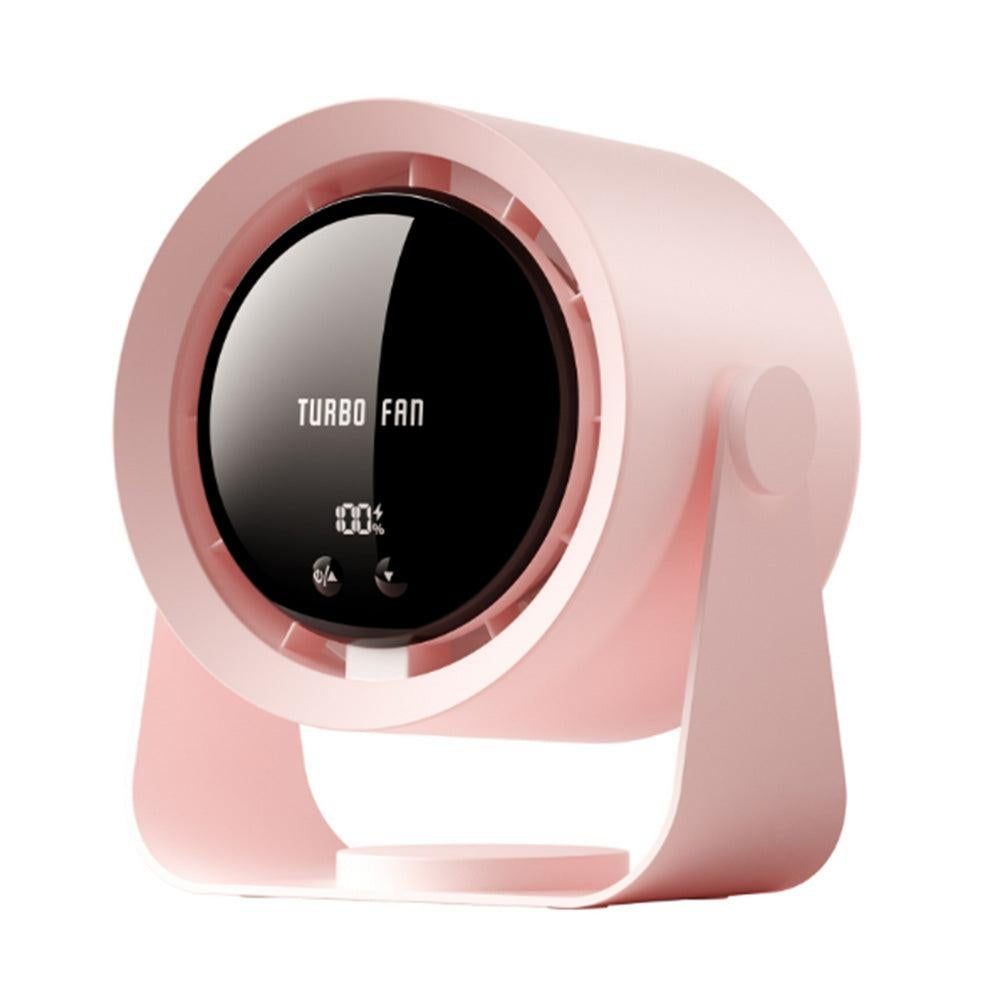 Digital Display Desk Fan Air Circulator Quiet Fan 100 Speeds Adjustable Table Fan for Camping Office Dorm Grey