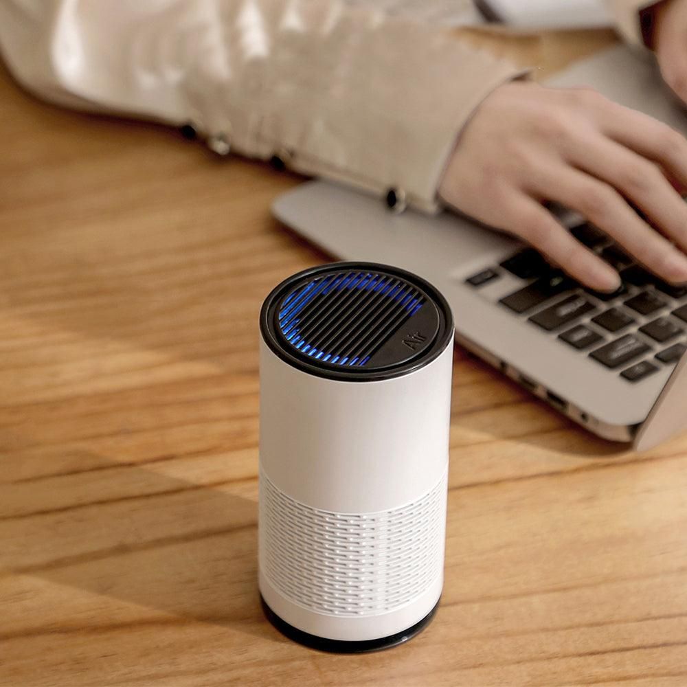 Portable Negative Ion Air Purifier Ioniser Car Home Bedroom Office White