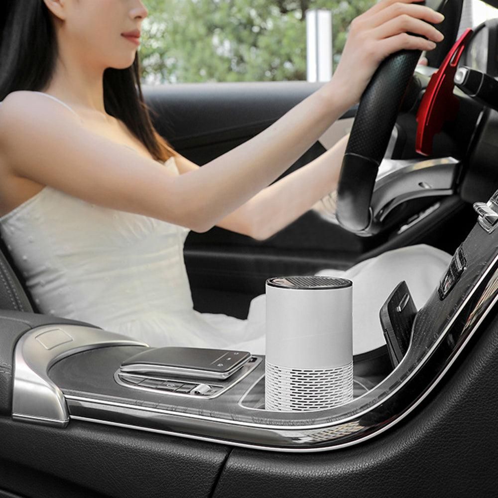 Portable Negative Ion Air Purifier Ioniser Car Home Bedroom Office White