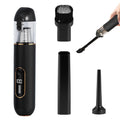 2-Mode Adjustable Cordless Handhtaeld Vacuum Cleaner Set Portable Digital Display Dust Cleaner for Car Home Black