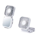 Mini Foldable Neck Hanging Fan Portable USB Rechargeable Personal Cooler White
