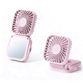 Mini Foldable Neck Hanging Fan Portable USB Rechargeable Personal Cooler Pink