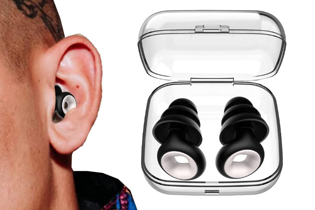 Reusable Hoop Noise Reduction Earplugs Red