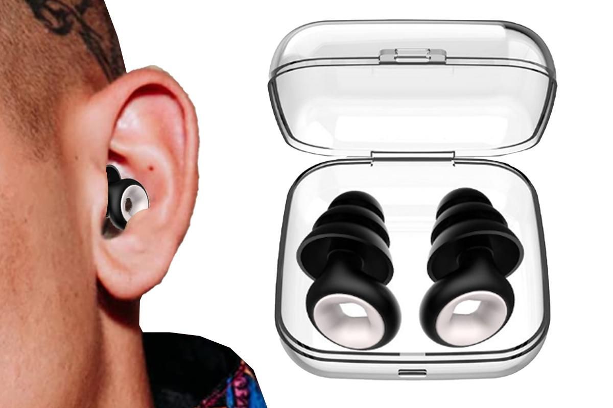 Reusable Hoop Noise Reduction Earplugs Red