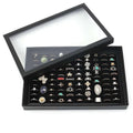100 Slots Jewelry Ring Display Organizer Tray Case