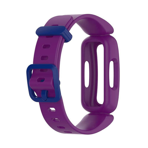 2Pcs For Fitbit Ace 3 Replacement Wristband Silicone Watch Straps Purple
