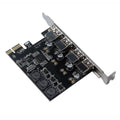 Four Ports USB 3.0 Super Fast 5Gbps PCI-E Expansion Card PCI Express Adapter Converter Card 6A Power Supply Module For Desktop PC