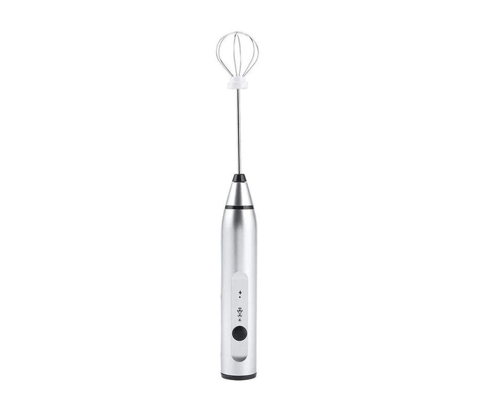 Rechargeable Electric Milk Frother 3-Mode Drink Mixer Egg Beater Blender Set 1Pc
