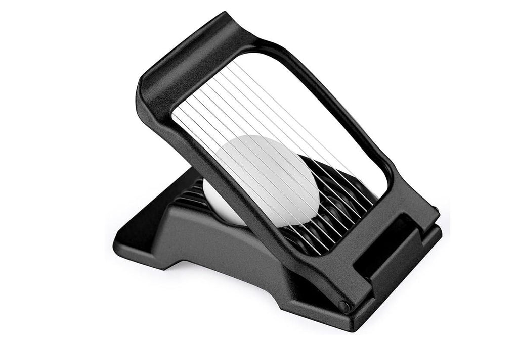 Aluminum Alloy Egg Slicer for Hard Boiled Eggs Strawberry Slicer for Salad-Black
