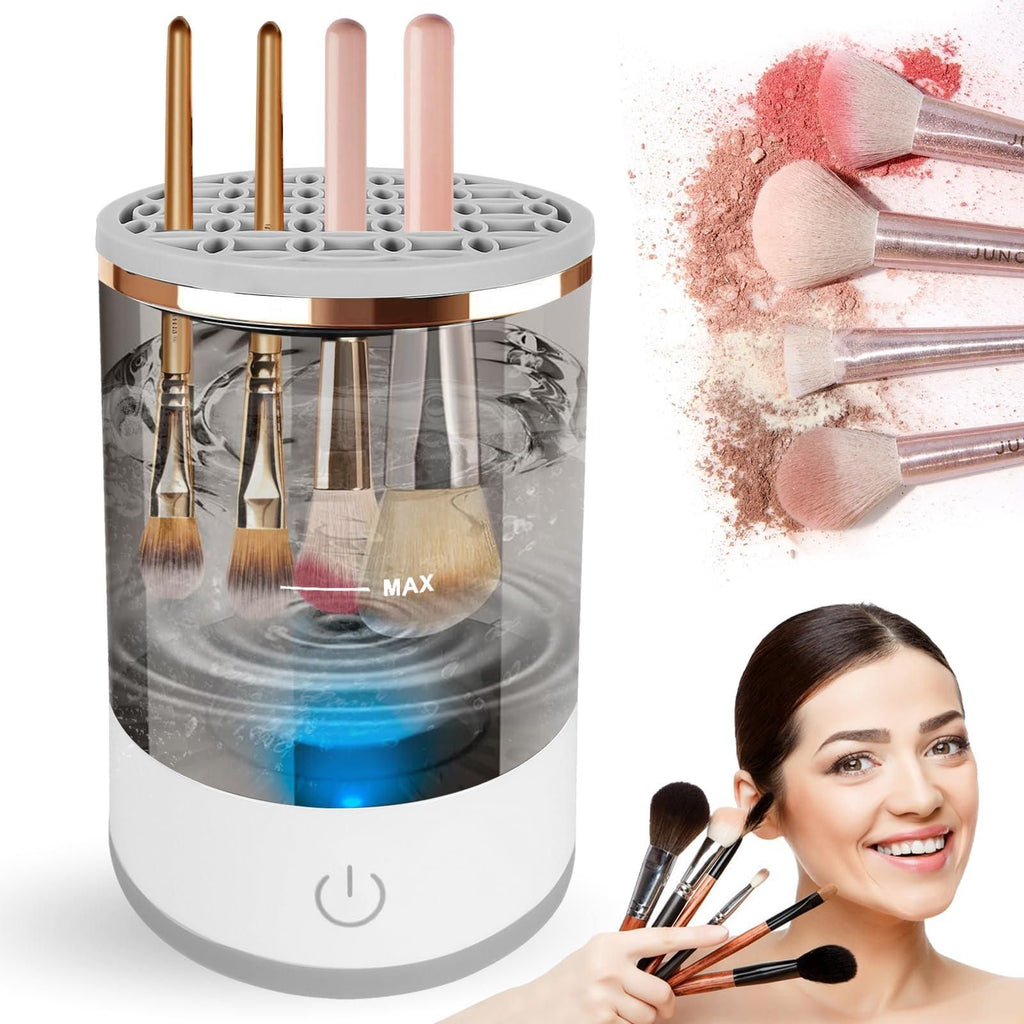Electric Makeup Brush Cleaner Dryer Electric Cosmetic Make Up Brushes Set Cleaning Tool-Black