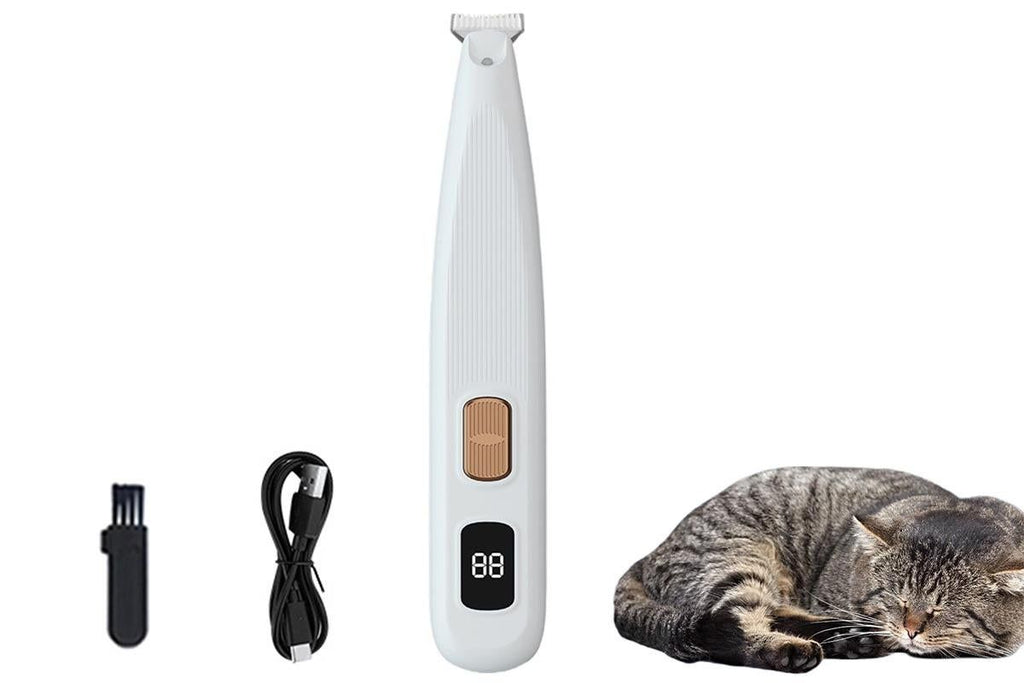 Electric Dog Paw Trimmer Digital Display Dual Speed Pet Groomer-Green
