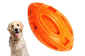 Puppy Chew Ball With Squeaker Dog Chew Toys Squeaky Dog Toys For Aggressive Chewers-Orange